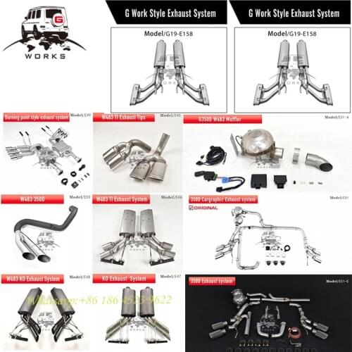 Exhaust system for g wagon W463 W464 g500 g63 g65 g350 muffler tips A design B style AK exhaust g class tips 1990-2020y