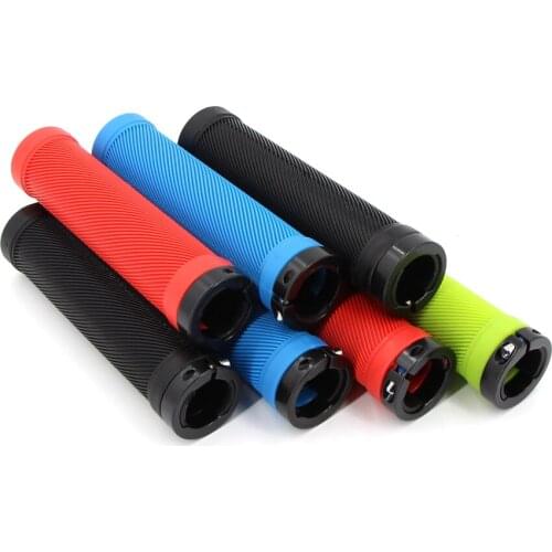 Ultralight Bike Grips Single Locking Bicycle Mountain Grips Bike Silicone Handlebar Grips MTB Grips Bicycle Goods Lock Bar End