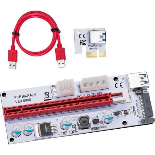 USB 3.0 Pcie PCI-E Express 1X To 16X GPU Extender Riser Card Adapter