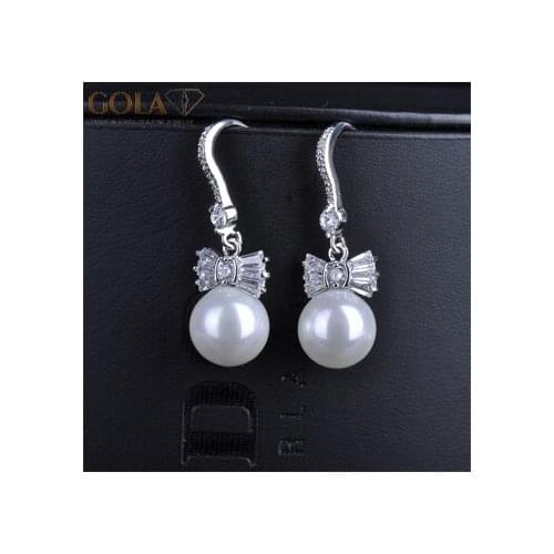 YAN MEI High Quality New arrival Hot Sale Promotion Gold Color Fashion Pearl Earrings For Women Gifts 3829