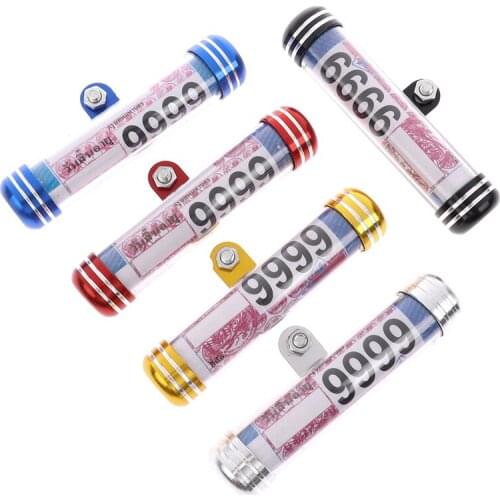 1pc Motorcycle Motorbike Tube Tax Disc Cylindrical Holder Frame License Plate