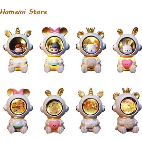 Creative Cute Pet Spaceman Night Light Modern Personality Bedroom Decoration Jewelry Star Ornaments Lamp Gift