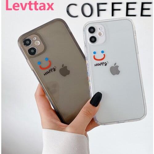 1pcs Smile Cute Case For Iphone 12 Mini Mode Cartoon Smiley Clear Soft Tpu For iphone 11 Pro X Xr Xs Max 6 6S 7 8 plus Se 2
