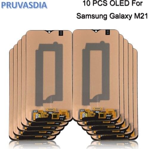 10 Piece Wholesale OLED For Samsung Galaxy M21 M215 Display Lcd Screen Replacement For Samsung M21 SM-215F Digitizer Assembly
