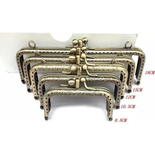 10pcs DIY 8.5cm 10.5cm 12.5cm 15cm 18cm Three Layer Bronze Metal Purse Frame Handle for Bag Sewing Craft Tailor Sewer