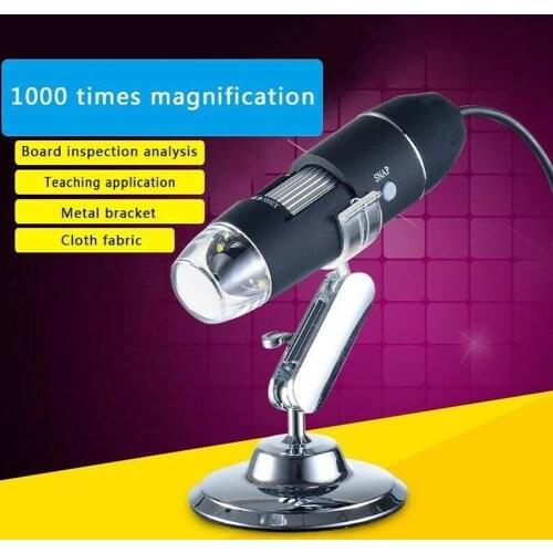 1000/1600X HD USB Digital Microscope Magnifier Endoscope Camera Video Science Lab Tool for PC