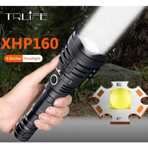 16-Core XHP160 USB Rechargeable LED Torch XHP110.2 Flash Light 5000mAH 21700 Battery Portable Lamp 26650 Flashlight for Camping