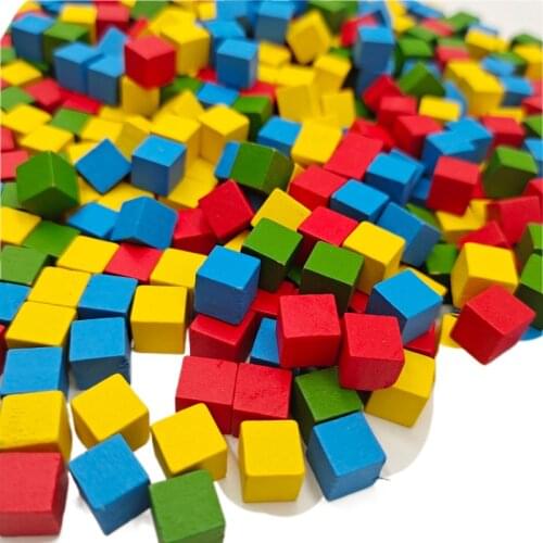 50 pcs Color 8mm Cube Building Blocks Primary School Mathematics Teaching Aids