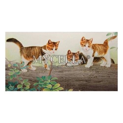 5D Diy Diamond Painting Three Cats Diamond Embroidery Animal Cross Stitch Mosaic Full Rhinestone Needlework Gift Home Decor