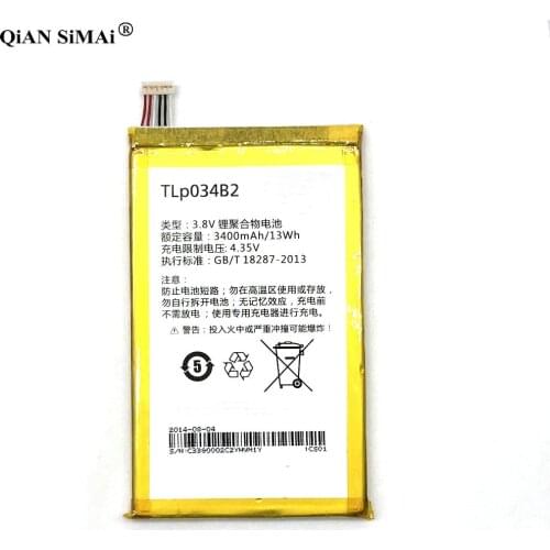 High Quality TLP034B2 3400mAh battery For Alcatel one Touch Pop s9 hero N3 a995l for tcl y910 y910t