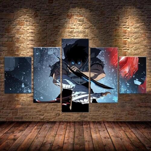 Anime Poster HD Wallpaer Solo Leveling Oil Painting Home Decor Sung Jin Woo Cartoon Canvas Art Wall Picture Wall