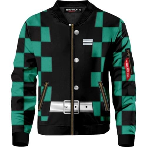 Anime Demon Slayer Kamado Tanjirou Tomioka Giyuu Cosplay Zip Up Jacket Men Women Casual 3D Printed Zipper Coat Sweatshirt