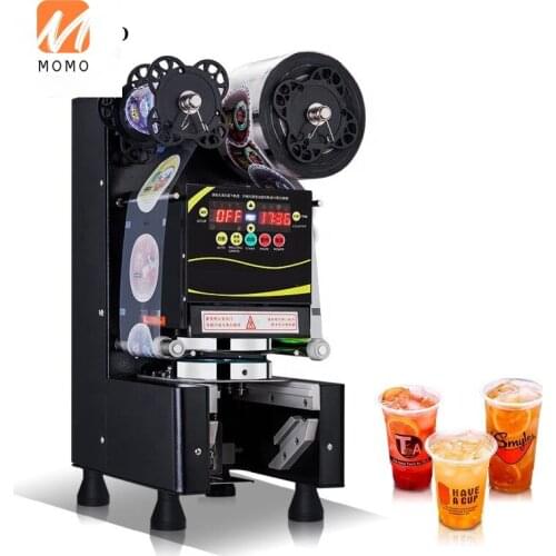 Cup Tray Sealing Machines Tabletop Bubble Tea Shop Automatic Milktea Multipurpose Cup Sealing Machine