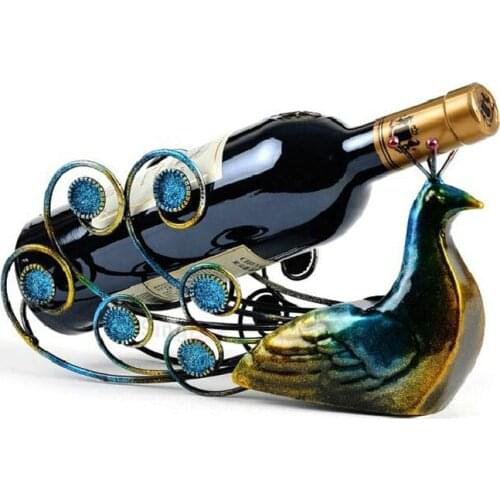 Hot Sale Peacock Wine Holders Wine Rack Bottle Rack Wine Racks Wine Glass Rack Bar Accessories Home Bars bottle keeper