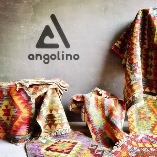 Kilim Afghanistan Small Block Tea Table Sofa Cabinet Hallway Tea Table Geometry A Thin Decoration Blanket Pad gc195kliyg28