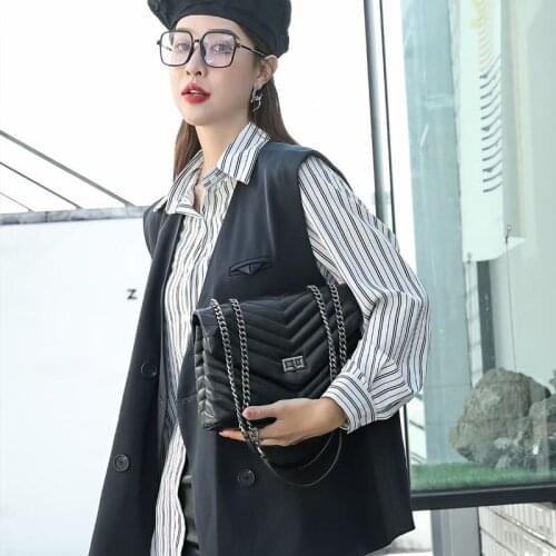 LOMANTINA Luxury Designer Women V thread Chain Strap Hobo Shoulder Bag Lady Purses Handbag Soft Lambskin Europe Popular Brand