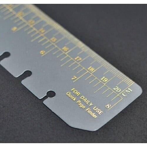 The 8.5-inch loose-leaf 7-inch six-hole ruler Multifunctional ruler