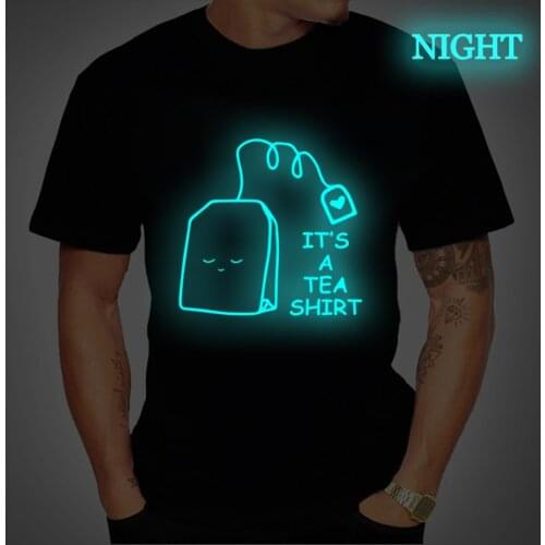 100% Cotton T-shirts Its A Tea Shirt Print Men T Shirt O-neck Cool Street Style Luminous Men T-shirt Mens Tee Shirts Tops Male