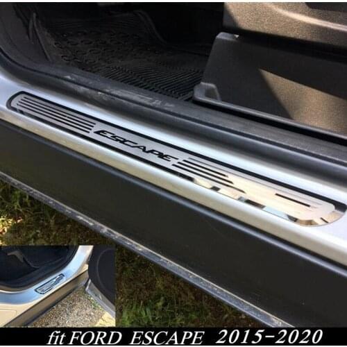 New ESCAPE Car Door Sill Plate Cover Stainless Steel Door Sill Scuff Plate for FORD ESCAPE 2014-2020 2021
