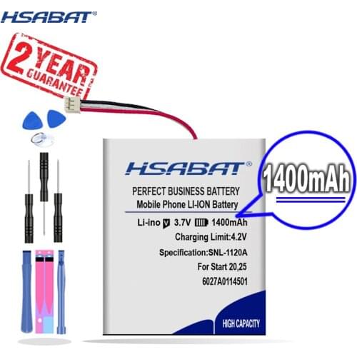 New Arrival [ HSABAT ] 1400mAh Replacement Battery for TomTom Start 20,25,Via 135, 1405, KL1, GPS 6027A0114501/KL1