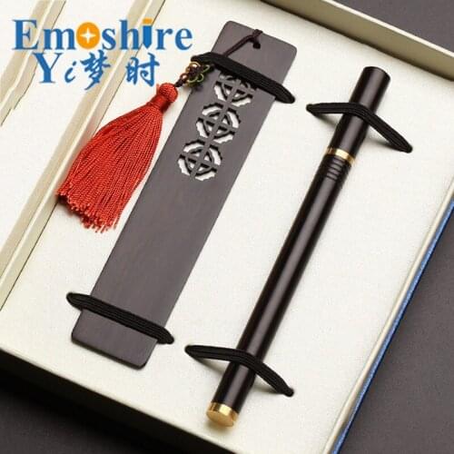 Manufacturers Wholesale Signature Roller Ball Pen Wood Bookmarks Crafts Creative Gift Sets Custom Bookmarks Gel Ink pen M056