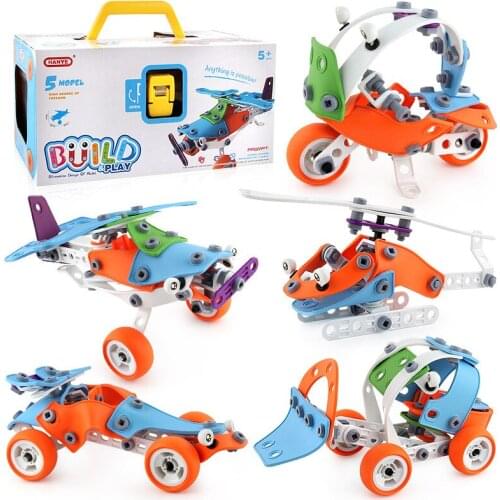 STEAM BUILDING BLOCKS 5 MODELS DIY ASSEMBLING EDUCATIONAL TOYS