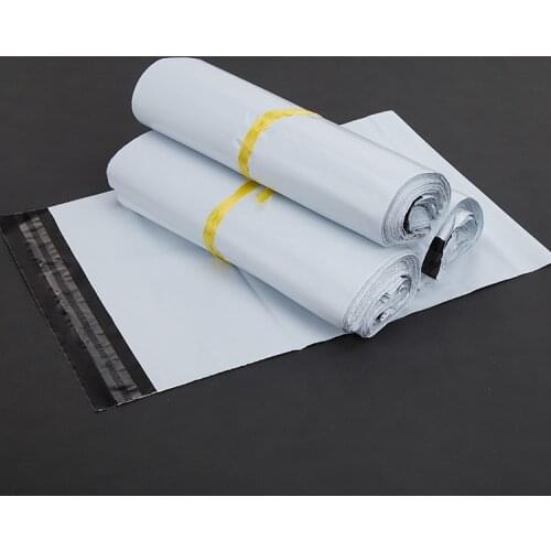 White 100Pcs/Lot Poly Mailer Express Pack Bags Poly Self Seal Adhesive Mailbags Plastic Courier Mailing Package Bags