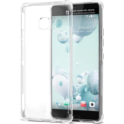 Anti-skid shockproof Corner Protection Crystal Clear Scratch Resistant Soft TPU Case For HTC U Ultra