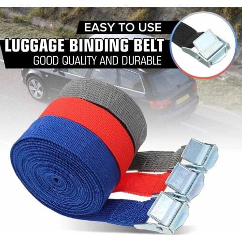 Buckle Cargo Strap Bandage Car Tension Rope Tie Down Tow Belt Buckle Ratchet Rope Lashing Bag Metal Luggage Strong Tensione H1D9