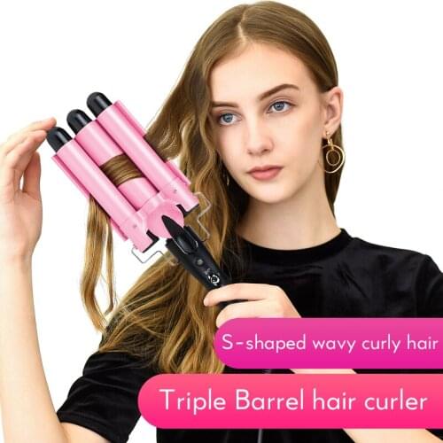 3 Barrels Hair Curling Iron Automatic Perm Splint Ceramic Hair Curler Professional Hair Waver Styling Tools Hair Styler Wand 40G