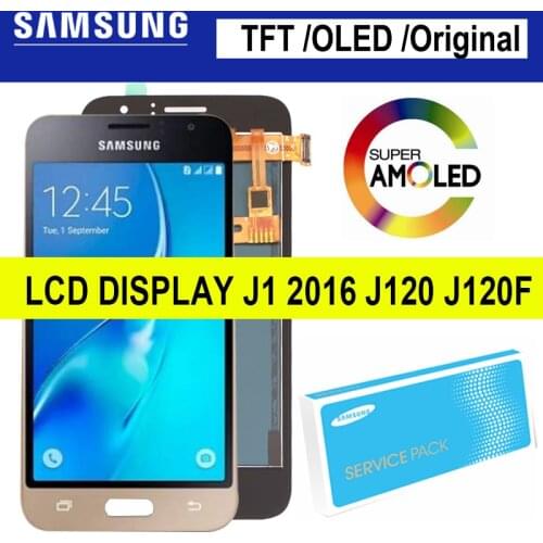 TFT/OLED/Super AMOLED 4.5'' Replacement LCD for SAMSUNG Galaxy J1 2016 LCD J120 J120F j120M Display Touch Screen Digitizer