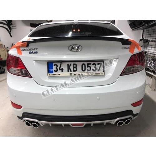 For Hyundai Accent Blue 2010 2011 2012 2013 2014 2015 2016 2017 2018 2019 2020 2021 Diffuser Rear Bumper Extension Attachment