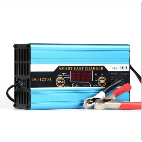 Car battery charger 12V30A car lead-acid battery LCD display smart charger