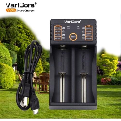 4PCS VariCore V20i 18650 charger 1.2V 3.7V 3.2V 3.85V AA / AAA 18350 26650 10440 14500 16340 25500 NiMH lithium battery charger