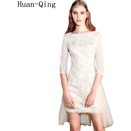 2019 Summer Runway Women Sexy Lace Embroidery Slim White Dress Female Back Mesh Patchwork Elegant Evening Party Dress Vestidos