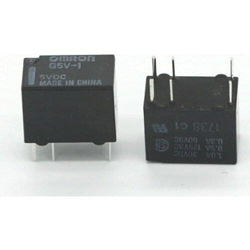 10PCS/LOT Omron relay G5V-1-5VDC 5V 1A 6Pin SPDT Mini Signal For PCB New Original