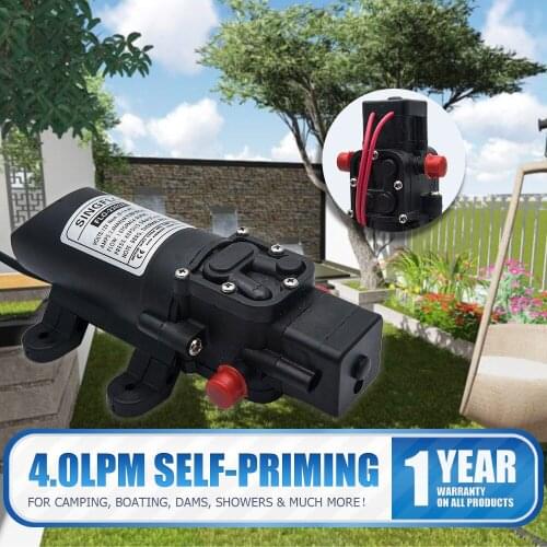 12V Water Pump Pressure 4.0LPM Self-Primming Caravan Camping Boat