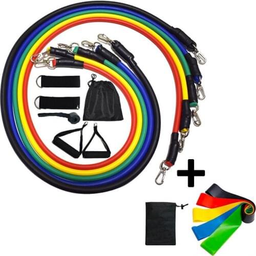 17/12Pcs Latex Resistance Bands Yoga Pull Rope Expander Fitness Equipment Elastic Bands Fitness Exercise Drop Shipping Jump Rope