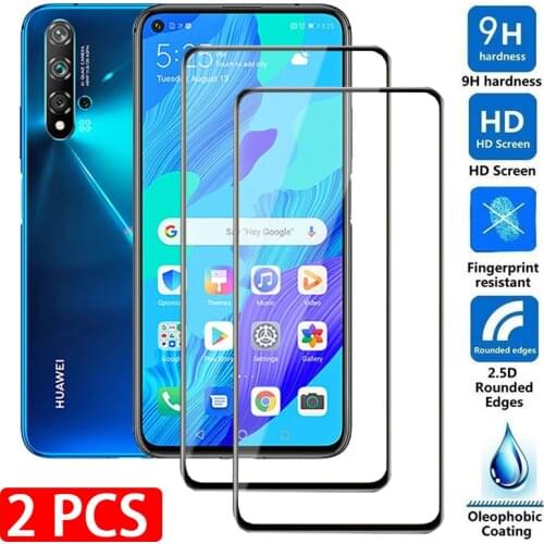 2 pcs nova5t full screen protector protective glass for Huawei Nova 5t 5z 5i pro safsty glas tempered film nova 5 t nova5 t i z