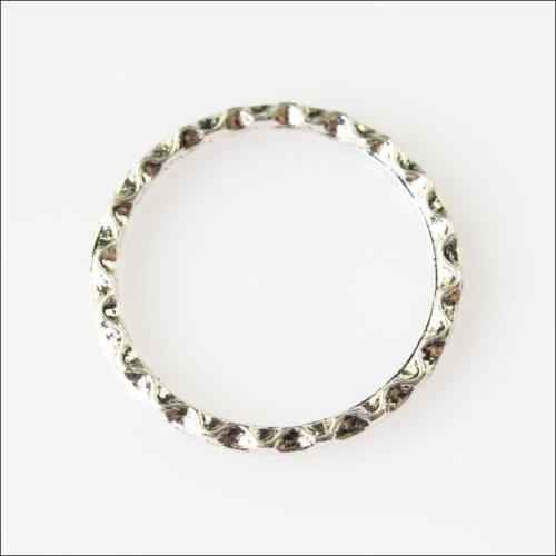 New 30Pcs Tibetan Silver Color Round Rings Charms Pendants Connectors 22mm