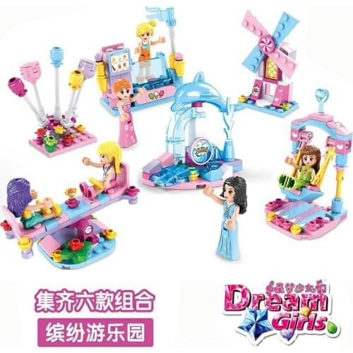 6in1 My Little Doll Toy Crystal Version Dreamy Friendship Castle GIRLS Assembled Building Blocks Toy