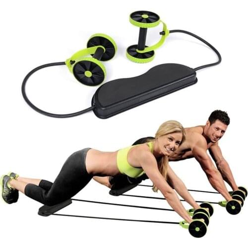 AB Roller Stretch Elasticity Abdomen Waist Slimming Trainer Roller Dual Core AB Wheel Fitness Equipment