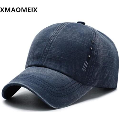 XMAOMEIX New Washed Cotton Baseball Caps Snapback Cap Men Spring Fashion Simple Sports Cap Adjustable Size Brand Male Bone Hats