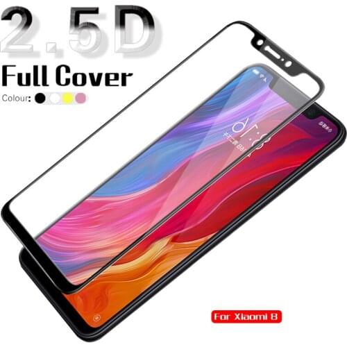Colorful Full Coverage Tempered Glass For Xiaomi MI 8 se Screen Protector Film Glass Clear Front Cover Guard Sheild + Cloth