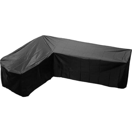 Hot Sale 2 Sizes Garden Rattan Corner Furniture Cover Outdoor V Shape Corner Garden Patio Waterproof Sofa Protective Set