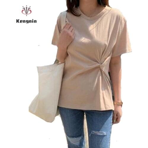 Kengnin Women's Plain T-shirts