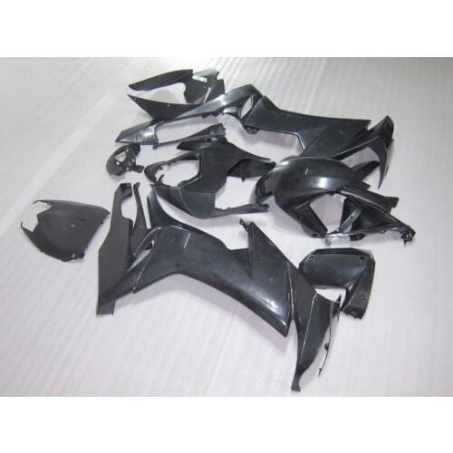 Fairing kit 100% fit for Kawasaki ZX10R 2008 2009 all glossy black aftermarket NINJA ZX 10R 08 09 fairings set NA6