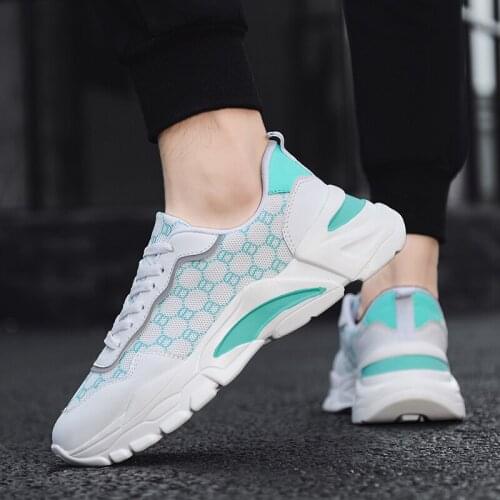 Mesh Sneakers Men Lightweight Breathable Vulcanize Shoes Fashion Casual Lac-Up Comfortable Sneakers 2021 Zapatillas Hombre