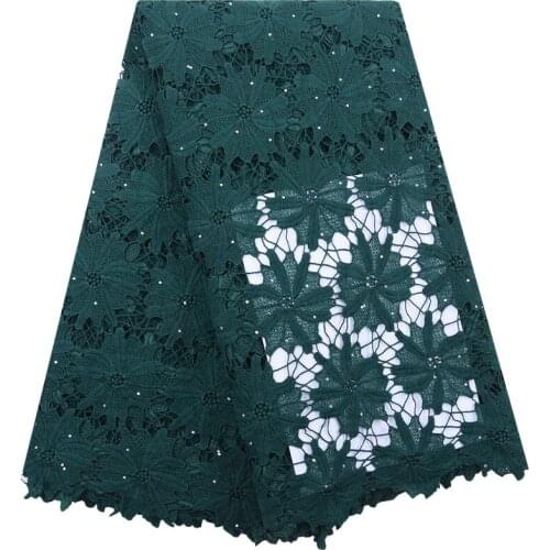 Kalume Latest African Lace Fabric Water Soluble Cord Lace Yellow Nigerian Guipure Cord Lace Fabric Stoned For Dress WeddingF1831