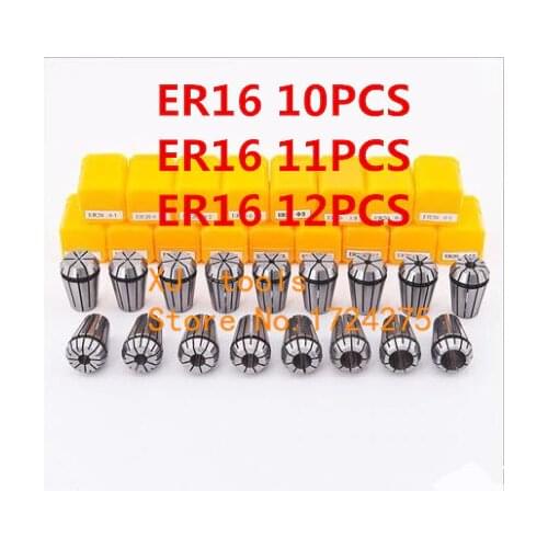 Hot New 10Pcs/lot ER16 1-10mm Spring Collet Set For CNC Milling Machine Engraving Lathe Tool